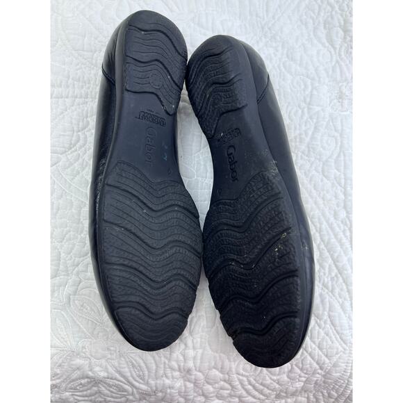 Gabor Women's Black Leather Casual Slip On Preppy  Loafers Size 6 Comfortable - Picture 6 of 9